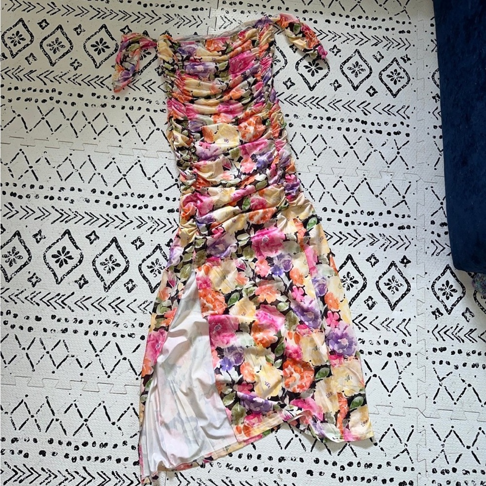 Floral off the shoulder dress
